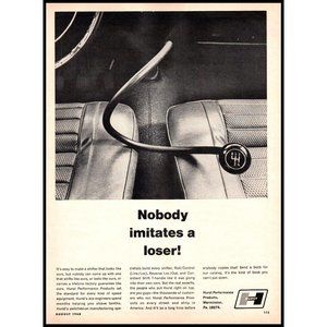 1968 Hurst Performance Shifters Nobody Imitates a Loser Vintage Print Ad Art